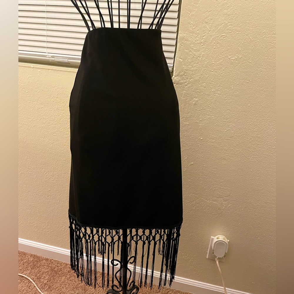 Black XL Fringe Skirt